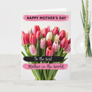 Lebendige Tulpen-Mütter-Karte Karte
