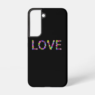 Lebendige Typografie Inspirierend   Frieden Liebe  Samsung Galaxy Hülle