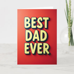 Lebendige Typografie-Karte "Bester Papa" Karte