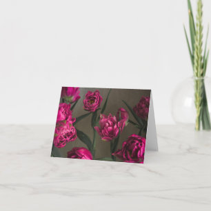 Lebendige und elegante magenta Tulpen, Fine-Art-Fo Karte