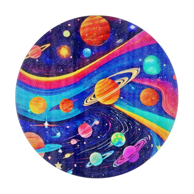 Lebendige Universumskunst Schneidebrett (Vorderseite)