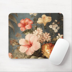 Lebendige Vintage-Blumenanordnung Mousepad