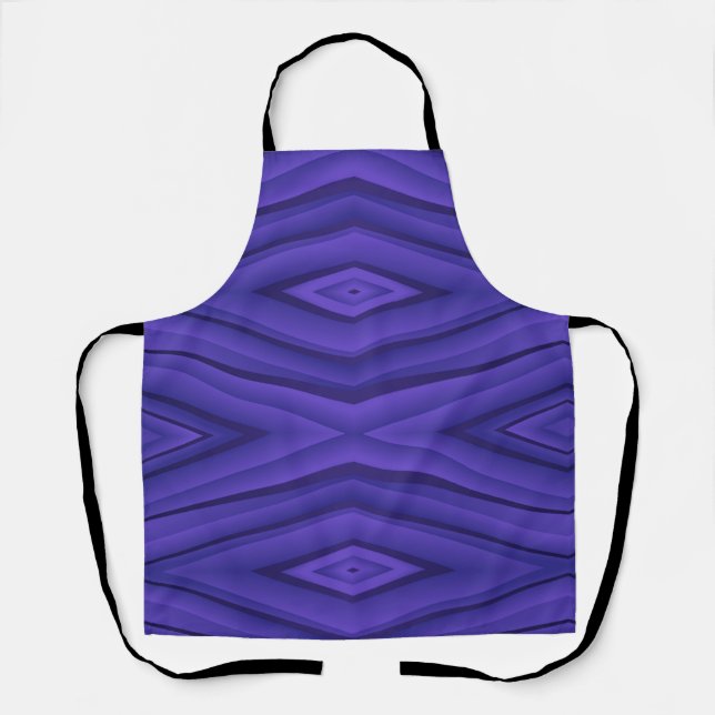 Lebendige violette Schürze mit geometrischem Muste (Vorderseite)