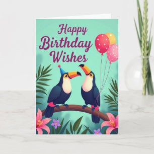 Lebendige Vogel-Geburtstagskarte Karte