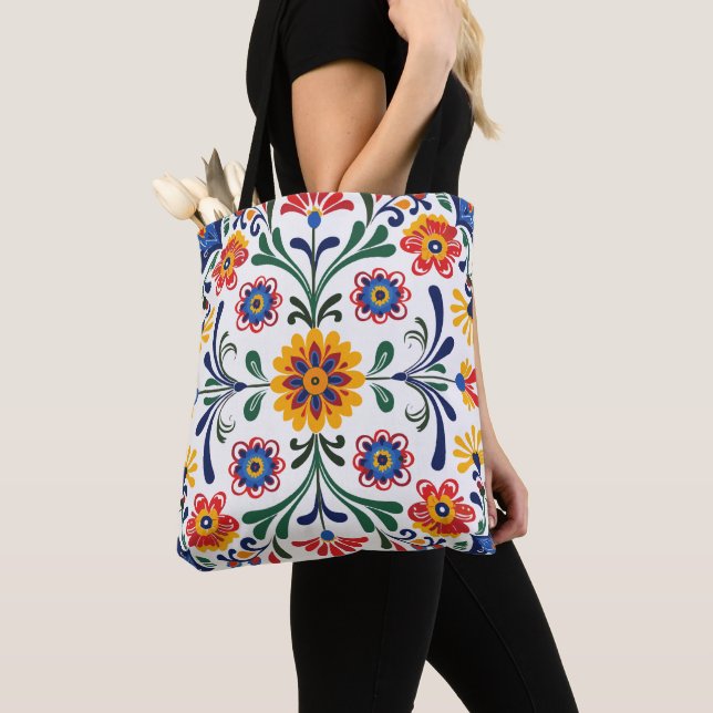 Lebendige Volkskunst Blumenmuster-Tasche | Traditi Tasche (Von Nahem)