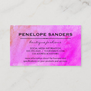 Lebendige Wasserfarbenausdrucksstark Visitenkarte