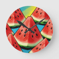 Lebendige Wassermelonen-Scheiben Pop Art