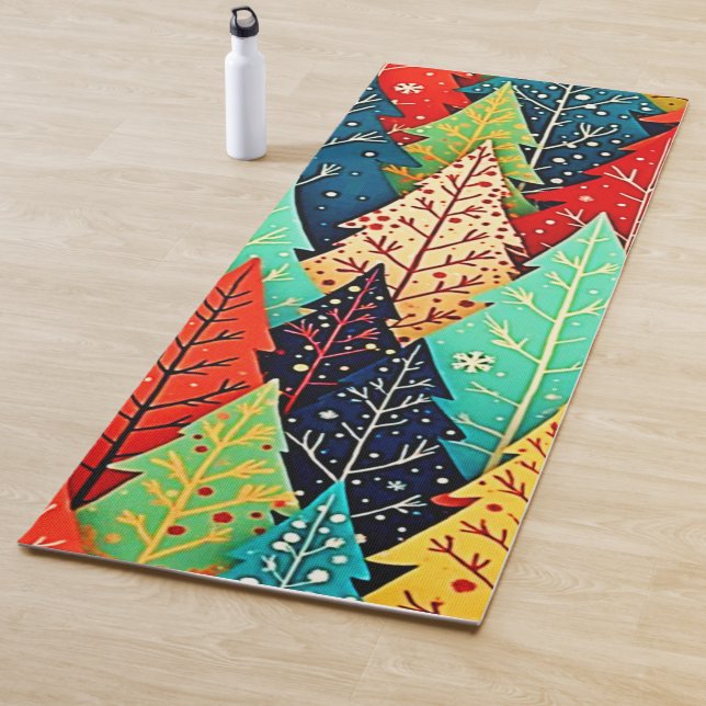 Lebendige Weihnachtsbaum-Muster-Kunst Yogamatte (Beispiel)