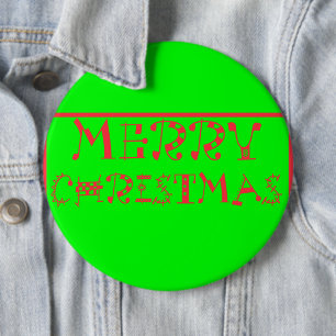 Lebendige Weihnachtsfreude Frohe Weihnachten Limet Button
