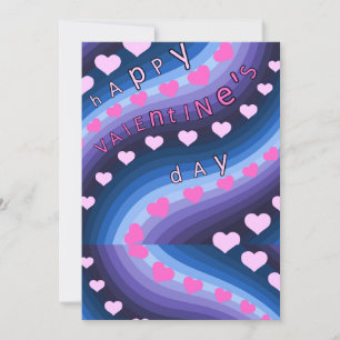 Lebendige Wellen der Liebe Valentinstagskarte Feiertagskarte
