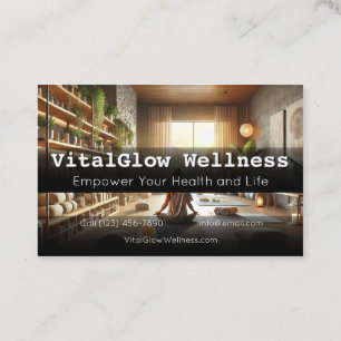 Lebendige Wellness-Geschäftskarte - Energie für Ih Visitenkarte