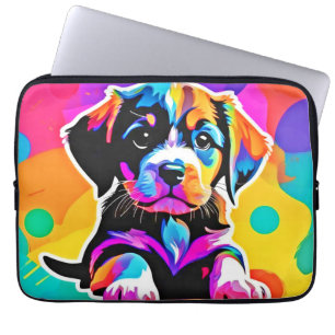 Lebendige Welpen-Kunst Laptopschutzhülle