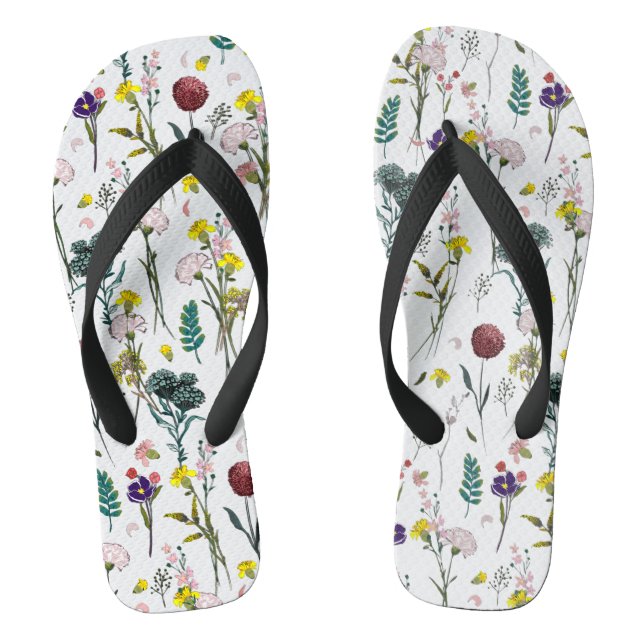 Lebendige Wildblume  Flip Flops (Fußbett)
