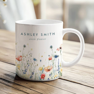 Lebendige Wildblumen-Firma Kaffeetasse