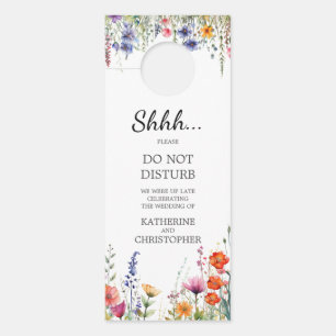 Lebendige Wildblumen-Hochzeit Psst Nicht stören Türanhänger