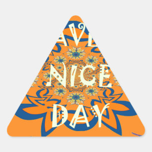 Lebendige Wünsche: Ein schönes Design für Kunstdru Dreieckiger Aufkleber