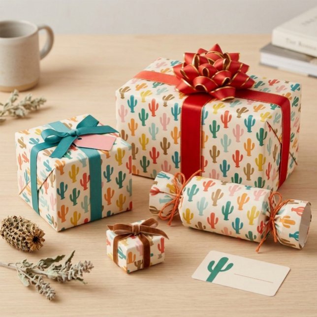 Lebendige Wüstenbotanik-Geschenkverpackung Geschenkpapier (Von Creator hochgeladen)