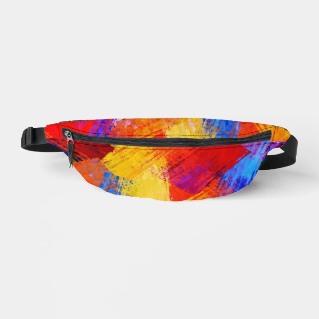 Lebendiger abstrakter Farbspritzer – Bunt Bauchtasche (Vorderseite)