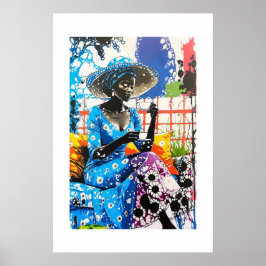 Lebendiger abstrakter Kunstprint Poster