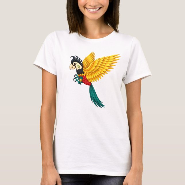 Lebendiger Ara T-Shirt (Vorderseite)