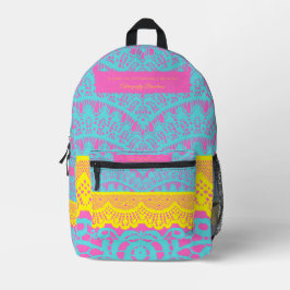 Lebendiger Barceloneta-Spitzenrucksack – Farbige B Bedruckter Rucksack