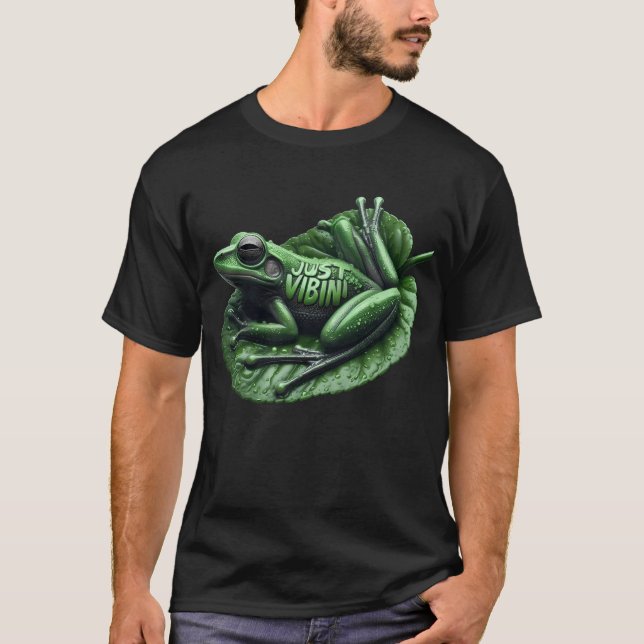 ​Lebendiger Baumfrosch beim Vibrieren Meme T-Shirt (Vorderseite)