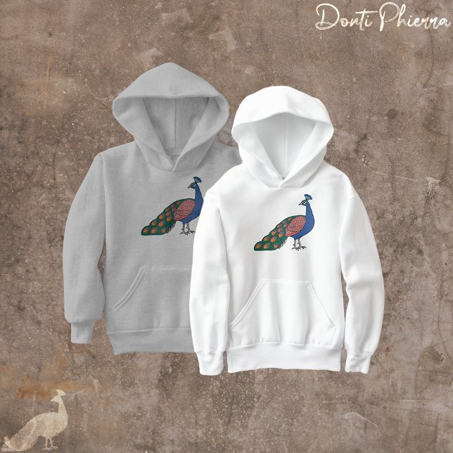 Lebendiger bescheidener Pfau  Hoodie (Von Creator hochgeladen)