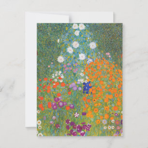 Lebendiger Blumengarten - Gustav Klimt Postkarte