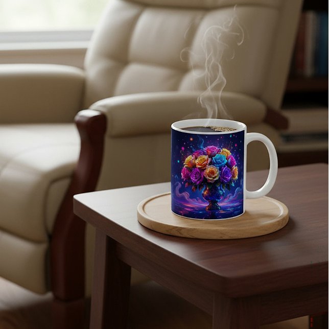 Lebendiger Blumenstrauß Kaffeetasse (Von Creator hochgeladen)