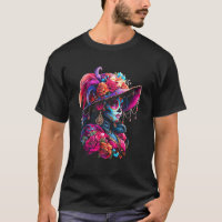 Lebendiger Catrina-Zuckerschädel Dia De Los Muerto