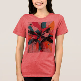 Lebendiger Chaos-Ausbruch Tri-Blend Shirt