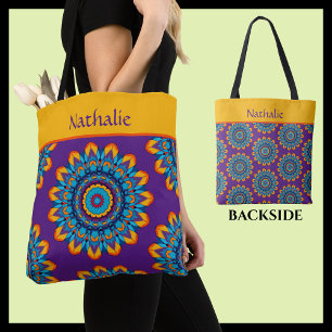 Lebendiger Farbiger Lila Boho-Stil Tasche