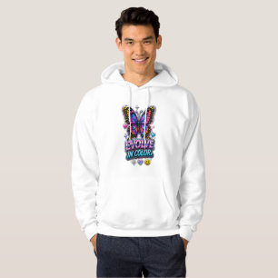 Lebendiger Farbsplash Hoodie