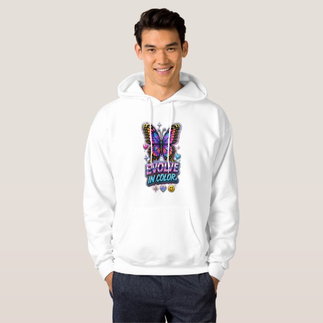 Lebendiger Farbsplash  Hoodie (Vorne ganz)