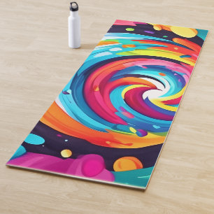 Lebendiger Farbstrudel abstrakte Kunst Yogamatte