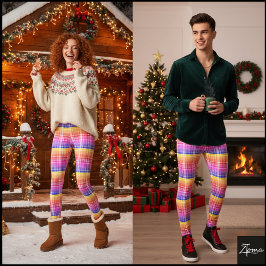 Lebendiger Farbverlauf-Karohorizontale Farbbänder Leggings
