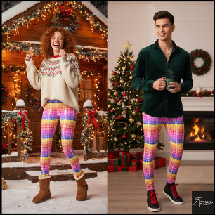 Lebendiger Farbverlauf-Karohorizontale Farbbänder Leggings
