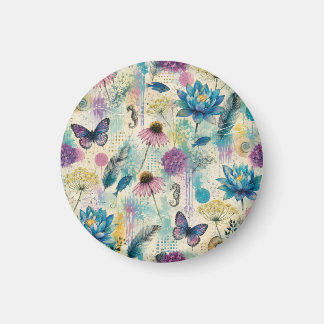 Lebendiger Floraler Aquatischer Traum Magnet