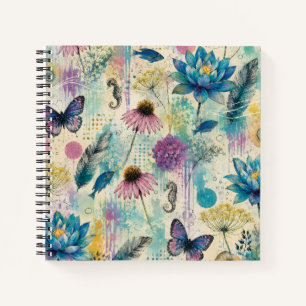 Lebendiger Floraler Aquatischer Traum Notizbuch
