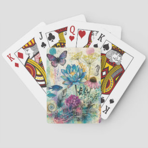 Lebendiger Floraler Aquatischer Traum Spielkarten