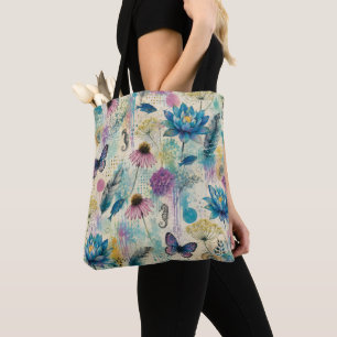 Lebendiger Floraler Aquatischer Traum Tasche