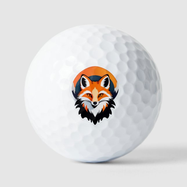 Lebendiger Fuchskopf Golfball (Vorderseite)