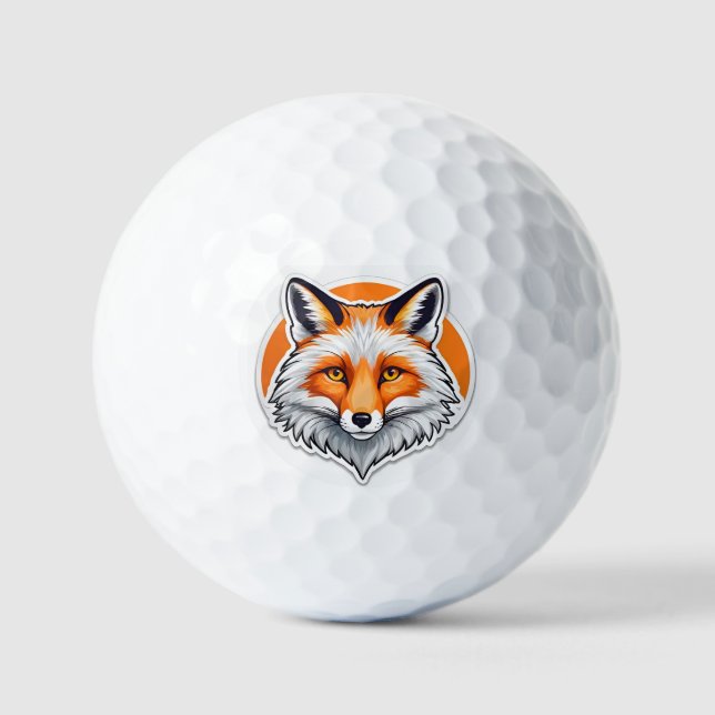 Lebendiger Fuchskopf Golfball (Vorderseite)