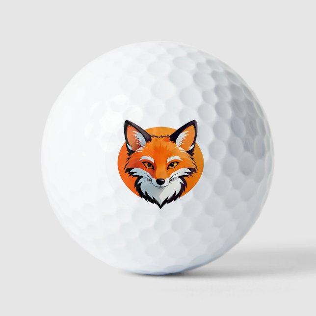 Lebendiger Fuchskopf Golfball (Vorderseite)