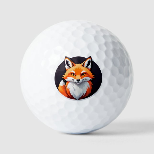 Lebendiger Fuchskopf Golfball (Vorderseite)