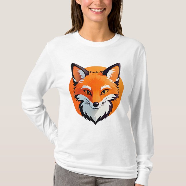 Lebendiger Fuchskopf T-Shirt (Vorderseite)