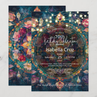 Lebendiger Garten | Florales Mandala-Design Einladung