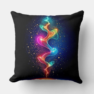 Lebendiger Geist: Neon-Energie-Swirbel-Kunst Kissen