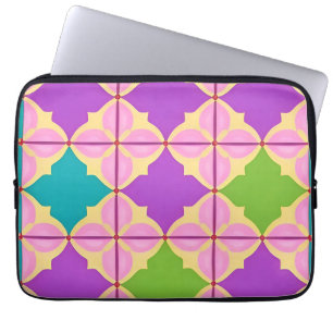 🌈 Lebendiger geometrischer abstrakter Block-Kunst Laptopschutzhülle