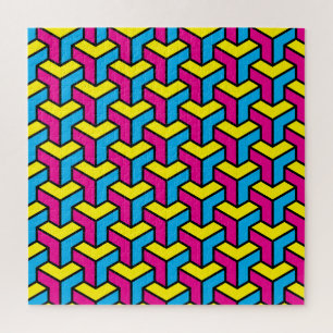 Lebendiger geometrischer optische Illusionsblock C